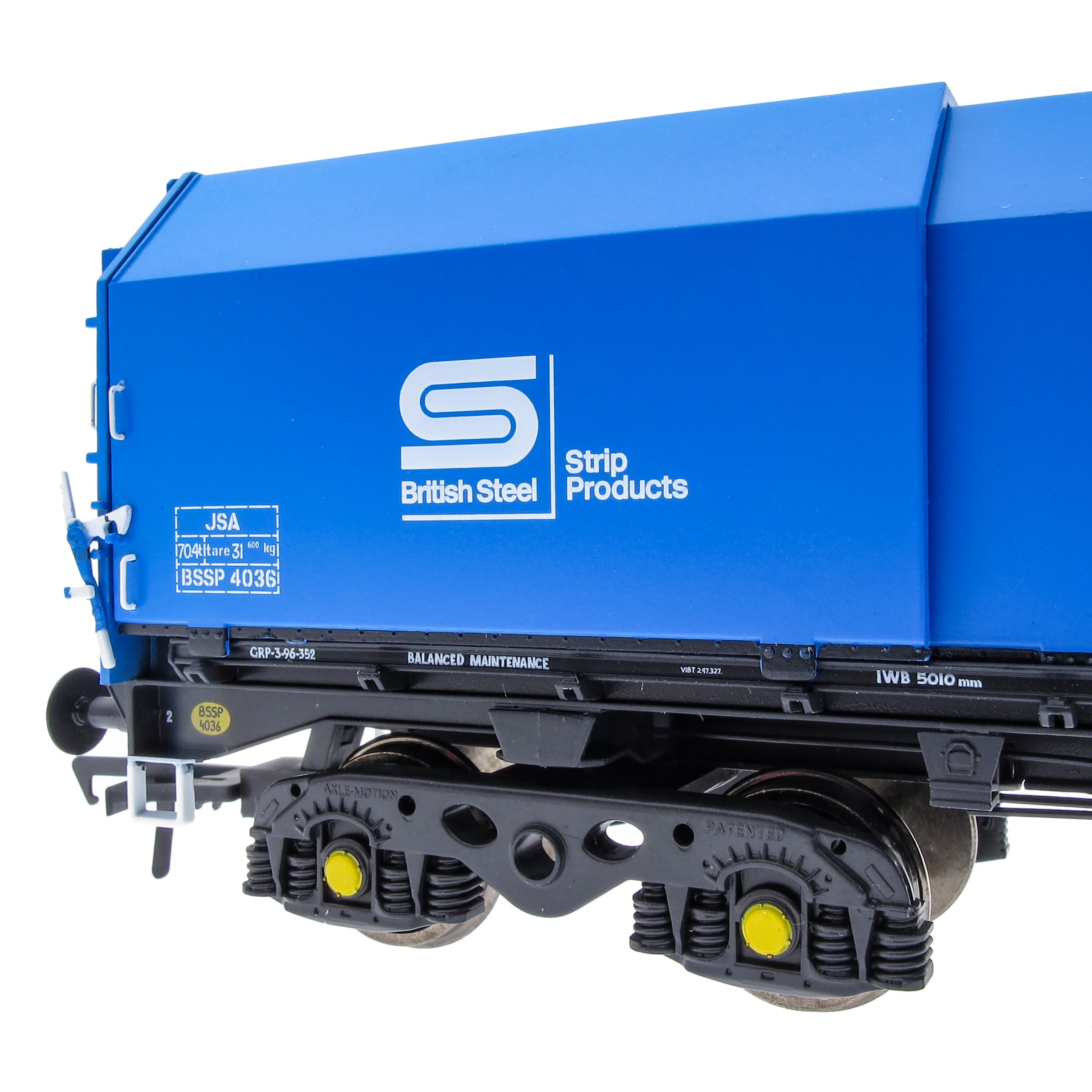 JSA Bogie Planwagen aus Stahl, Doppelpack – British Steel 2