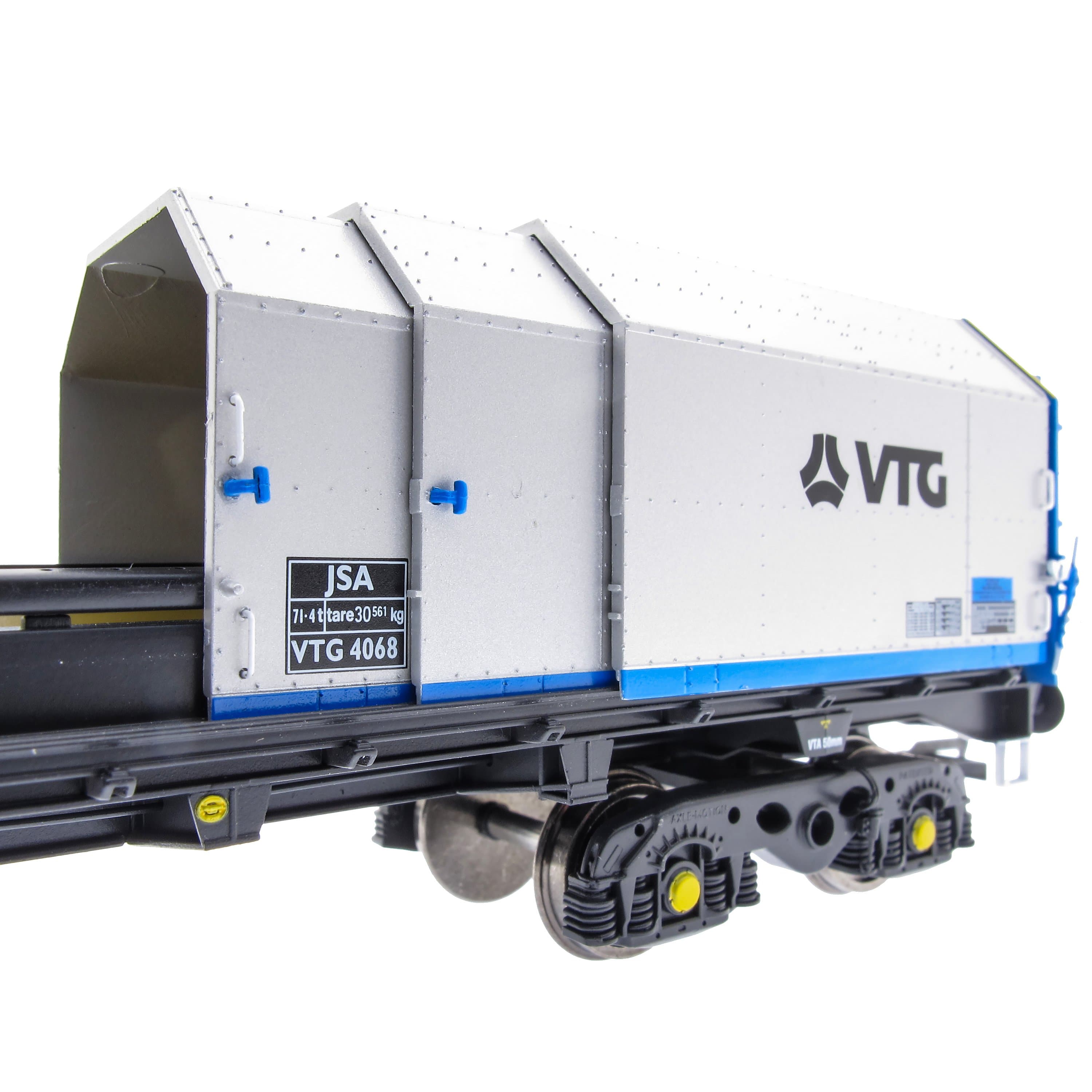 JSA Drehgestell-Planwagen aus Stahl, Doppelpack – VTG 2