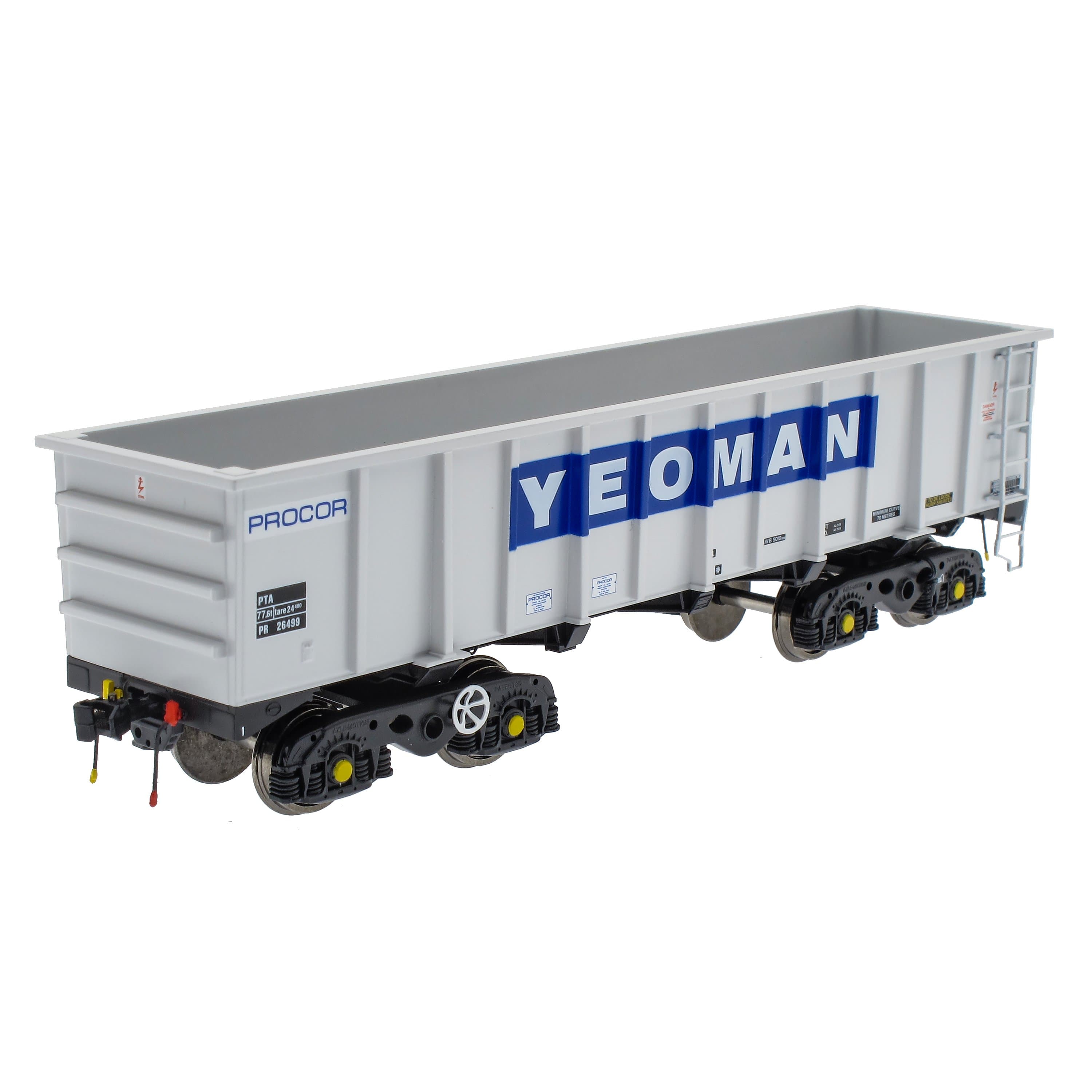 PTA/JUA Bogie Kipper Pack – Yeoman [Procor] Grau/Elfenbein – Innenpaket