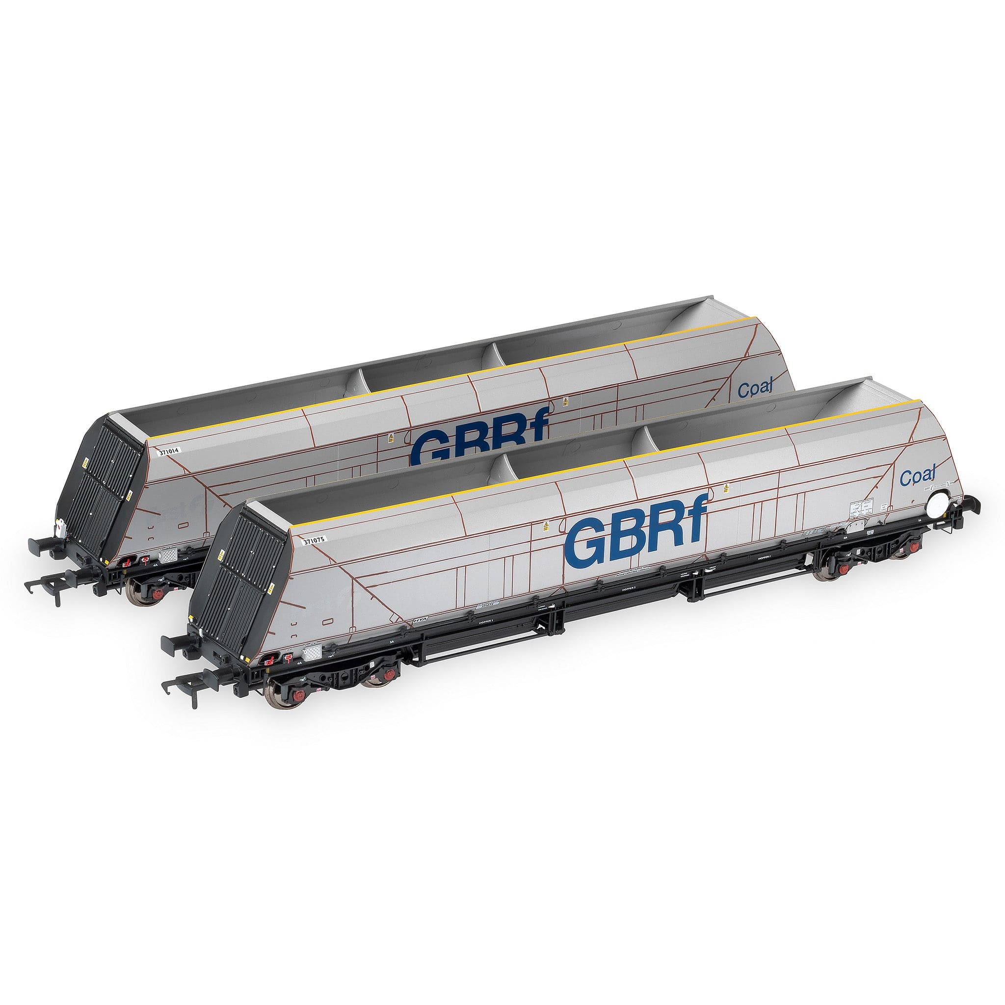 HYA Bogie Hopper Wagon – GBRf Coal Branding – Pack 1