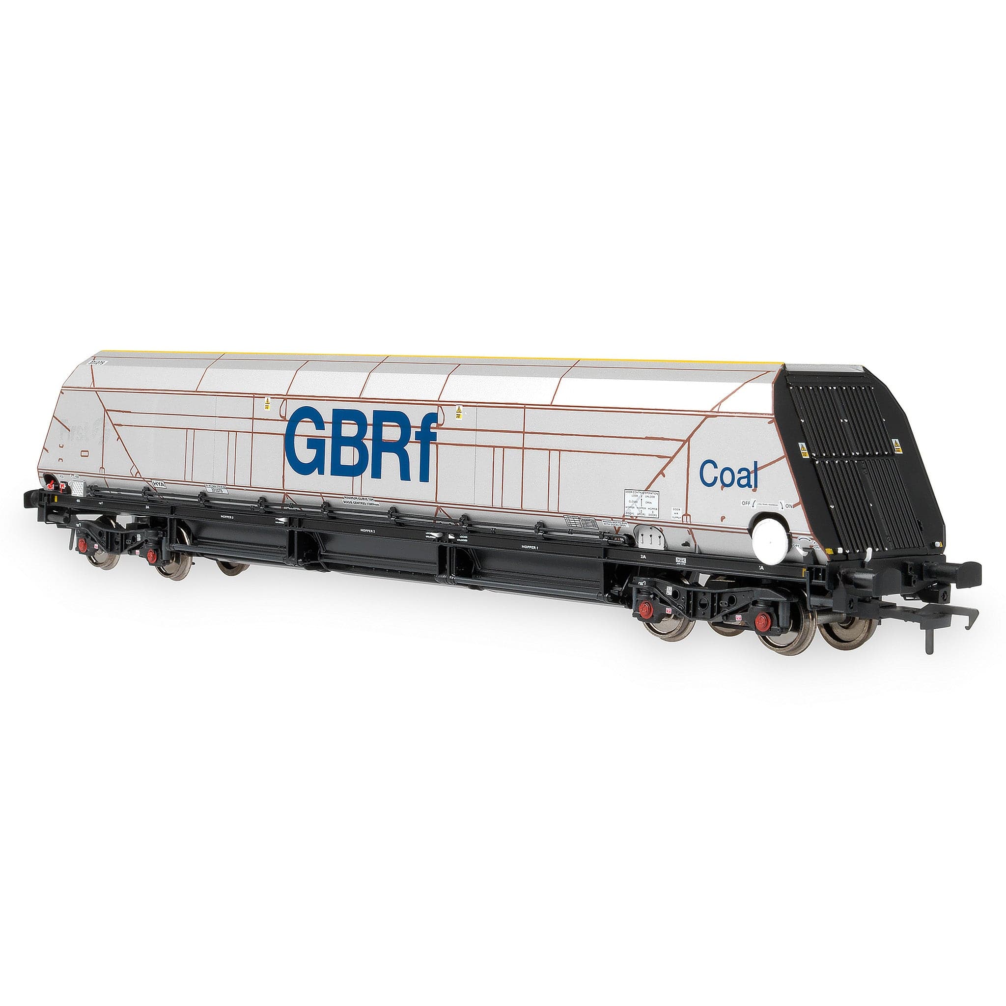 HYA Bogie Hopper Wagon – GBRf Coal Branding – Pack 1
