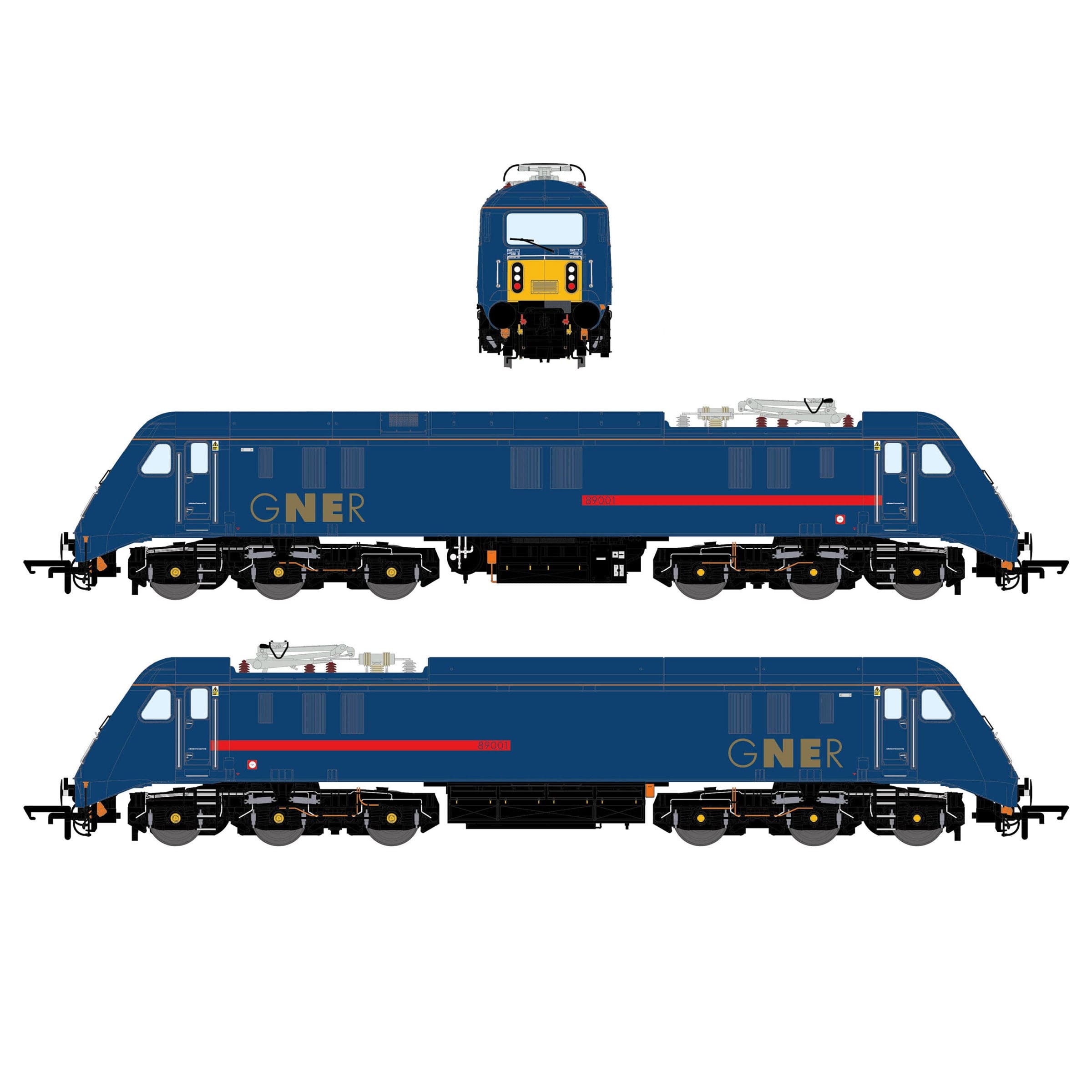 BR-Klasse 89 – 89001 – GNER (Goldbeschriftung)