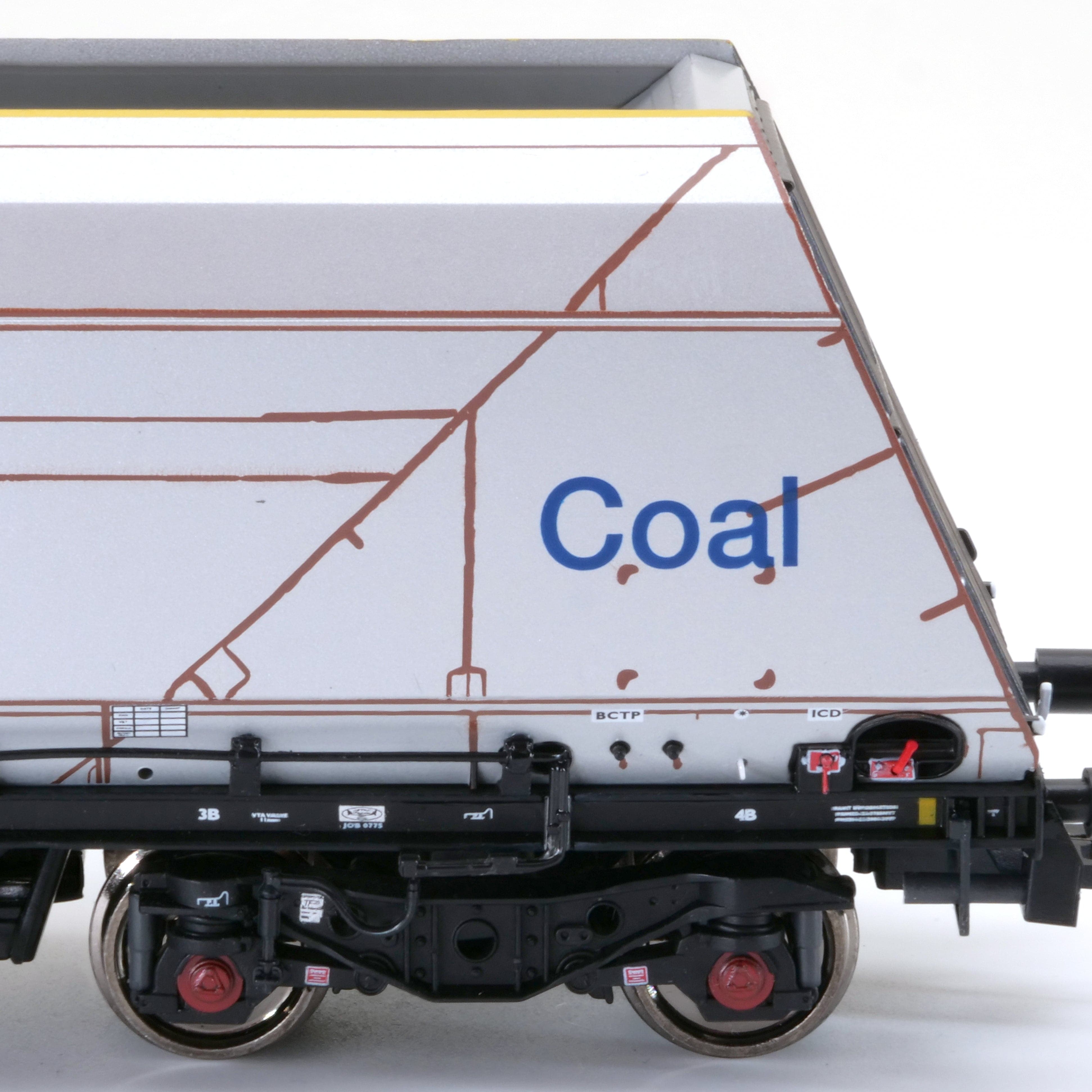 HYA Bogie Hopper Wagon – GBRf Coal Branding – Pack 2